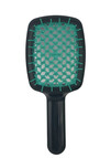 Гребінець для волосся чорний з зеленим Janeke Curvy M - 2