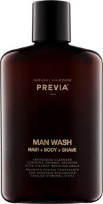 Ванна для тіла та волосся чоловіків Previa Man Wash Hair+Body+Shave, 250 мл