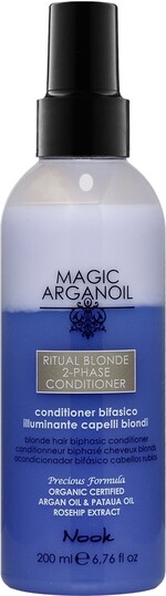 Двофазний незмивний кондиціонер для світлого волосся Nook Magic Arganoil Ritual Blonde 2-Phase Conditioner, 200 мл