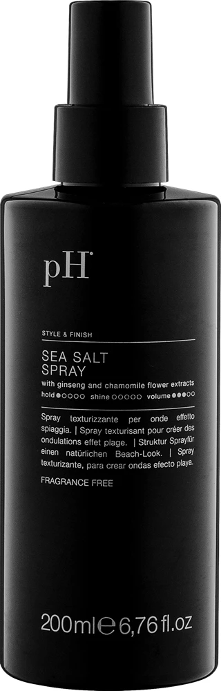 Сольовий спрей для текстури і об'єму волосся pH Sea Salt Spray, 200 мл