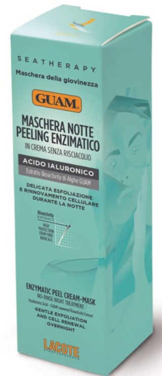 Нічний ензимний пілінг-маска для обличчя Guam Seatherapy Maschera Notte Peeling Enzimatico, 75 мл