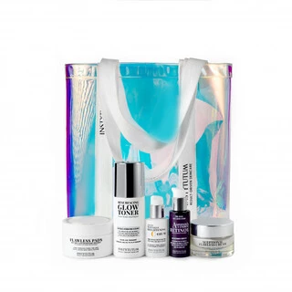 Набір - Instytutum &quot;Тонер Resurfasing Glow Toner + пілінг-пади Flawless Pads + антивіковий крем Xceptional Flawless Cream + сироватка Anti-wrinkle Brightening Cerum + сироватка Anti-aging X-Strength Retinol Serum&quot;