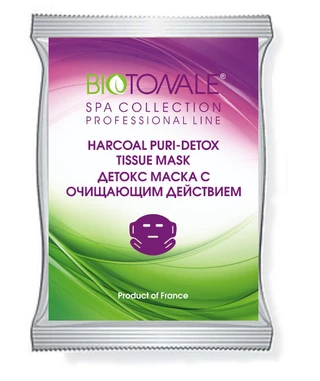 Детокс маска з очищувальною дією (маска - серветка) Biotonale Harcoal pure DETOX tissue mask, 1 шт