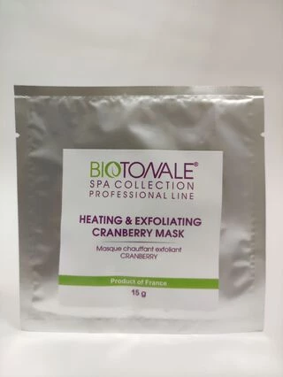 Самонагріваюча пілінг-маска з журавлиною, саше Biotonale Heating &amp; exfoliating cranberry mask 15 г