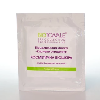 Біоцелюлозна маска &quot;Кисневе очищення&quot; (БІОШКІРА) Biotonale  Purifiant oxygenant face mask, 1 шт