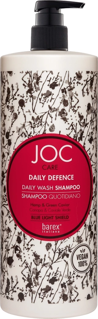 Шампунь щоденний з екстрактом конопель та зеленою ікрою Barex Joc Care Daily Defence Daily Wash Shampoo