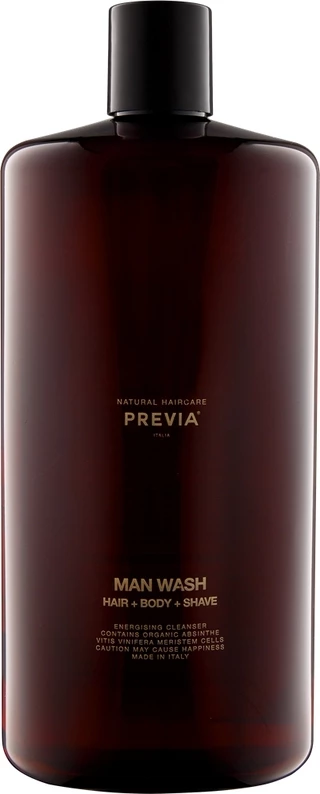 Ванна для тіла та волосся чоловіків Previa Man Wash Hair+Body+Shave, 250 мл