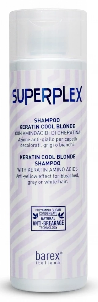 Кератиновий шампунь &quot;Холодний блонд&quot; Barex Superplex Keratin Cool Blonde Shampoo, 100 мл