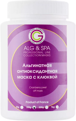 Альгінатна антиоксидантна маска з ЖУРАВЛИНОЮ ALG&amp;SPA
