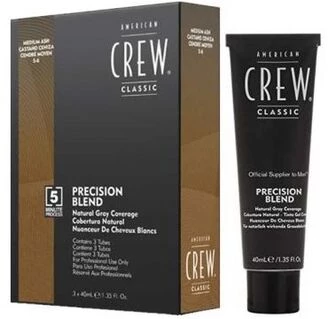 Система маскування сивого волосся рівень 5-6 American Crew Precision Blend Medium Ash, 3 x 40 мл