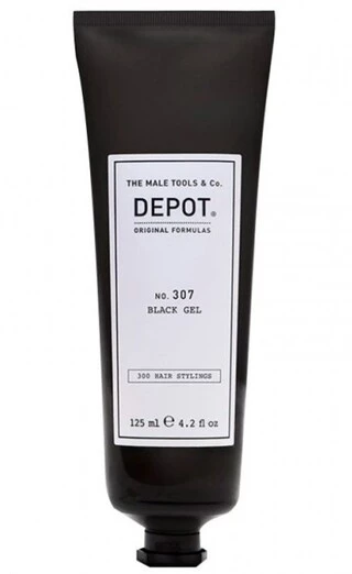 Чорний гель для укладання волосся,чоловічий Depot 307 Black Gel, 125 мл