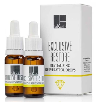 Краплі для відновлення шкіри Ресвератрол Dr.Kadir Exclusive Restore Revitalizing Resveratrol Drops, 2х10 мл