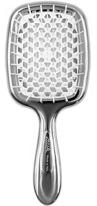 Гребінець для волосся Janeke UPERBRUSH LUX (срібло з білим)