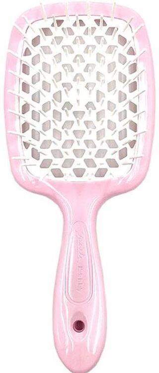 Гребінець для волосся Janeke Superbrush the Original Small (ніжно-рожевий з білим)
