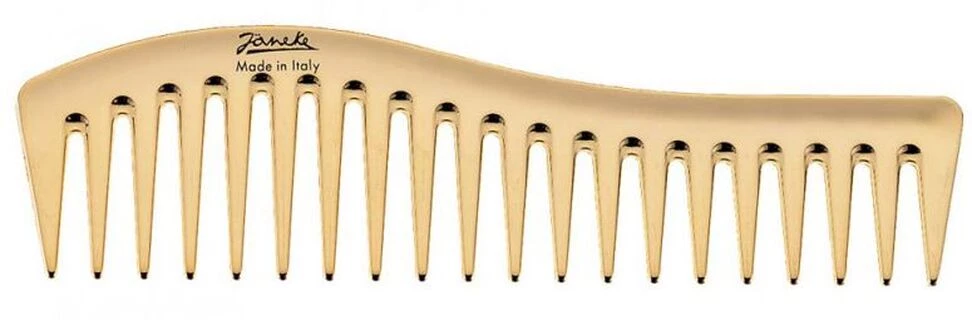 Золотистий гребінець для волосся Janeke Golden Wavy Comb