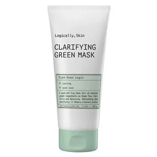 Очищувальна маска з глиною та спіруліною Logically, Skin Clarifying Green Mask, 100 г