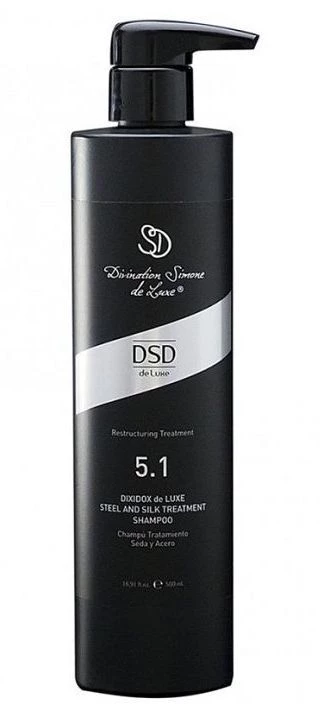 Відновлюючий шампунь «Сталь та шовк» 5.1 Divination Simone De Luxe Dixidox DeLuxe Steel and Silk Treatment Shampoo, 500 мл