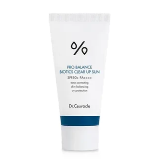 Сонцезахисний освітлюючий крем з пробіотиками Dr. Ceuracle Pro Balance Biotics Clear Up Sun SPF 50+ PA++++, 50 мл