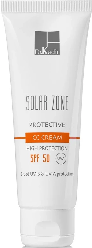 Сонцезахисний зволожуючий СС-крем з тоном Dr.Kadir Solar Zone Moisturizing CC Cream SPF 50+, 75 мл